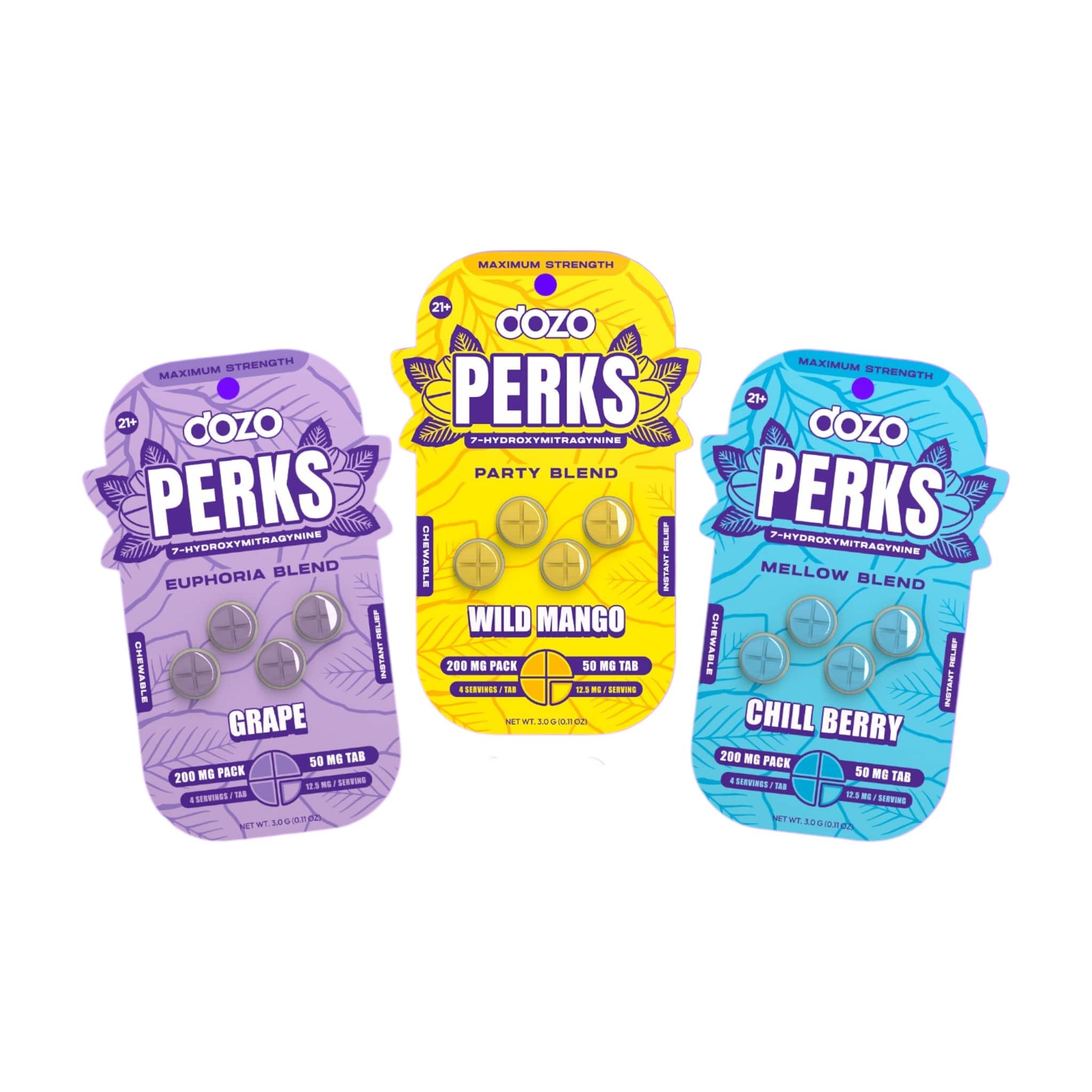 Dozo | PERKS 7OH | 4CT – 50MG Each | 200MG Dozo | PERKS 7OH | 4CT - 50MG Each | 200MG - Image 1