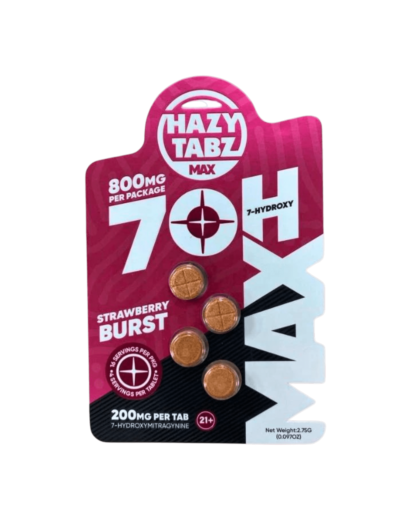 Hazy Tabz MAX | 7OH | 4CT – 200MG Each | 800MG Hazy Tabz MAX | 7OH | 4CT - 200MG Each | 800MG - Image 1