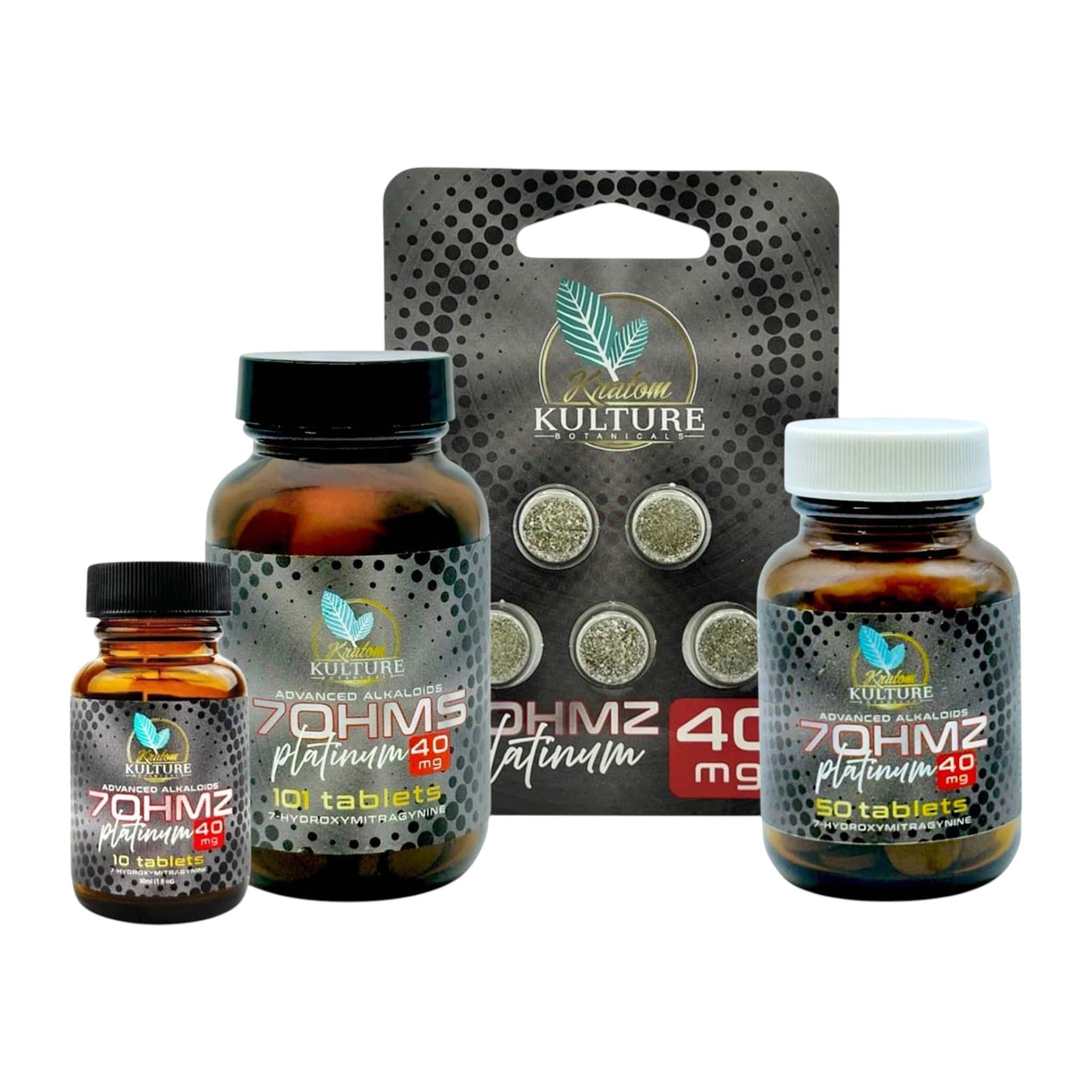 Kratom Kulture | 7OH Platinum Tablets | 40MG Kratom Kulture | 7OH Platinum Tablets | 40MG - Image 1