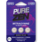 Pure Zen | Full Spectrum Mitragynine Extract Tablets | 6CT - 200MG Each