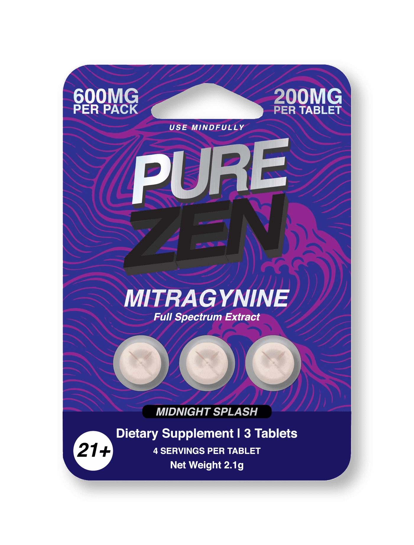 Pure Zen | Full Spectrum Mitragynine Extract Tablets | 6CT – 200MG Each Pure Zen | Full Spectrum Mitragynine Extract Tablets | 6CT - 200MG Each - Image 1