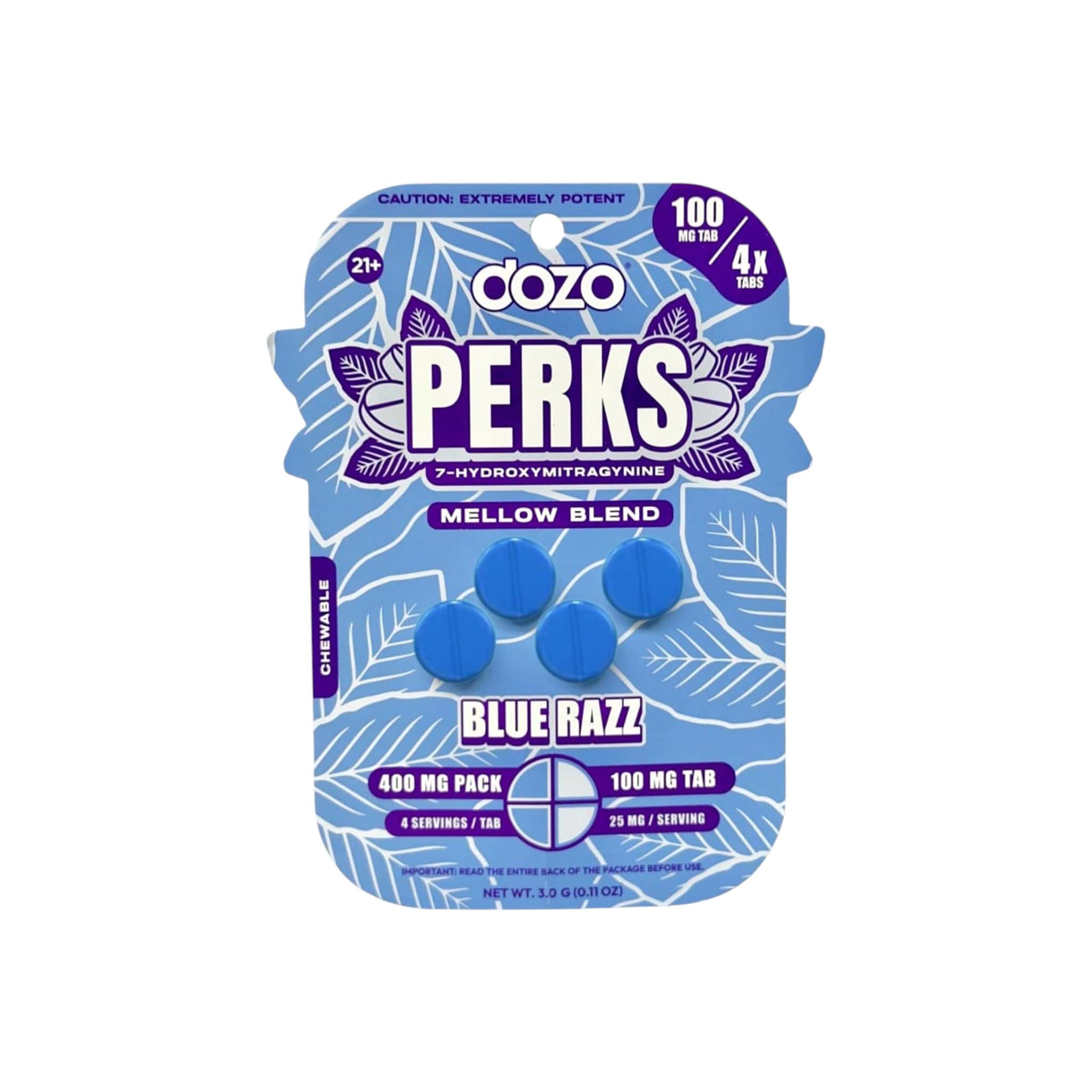 Dozo | PERKS 7OH | 4CT – 100MG Each | 400MG Dozo | PERKS 7OH | 4CT - 100MG Each | 400MG - Image 1