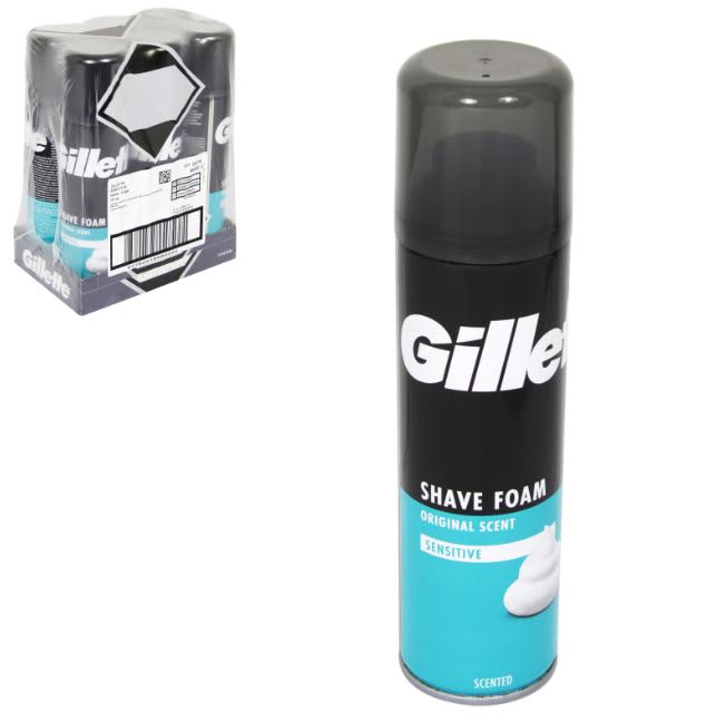 Box of 6 | Gillette Shaving Foam 200 mL | Box of 6 | Gillette Shaving Foam 200 mL | - Image 1