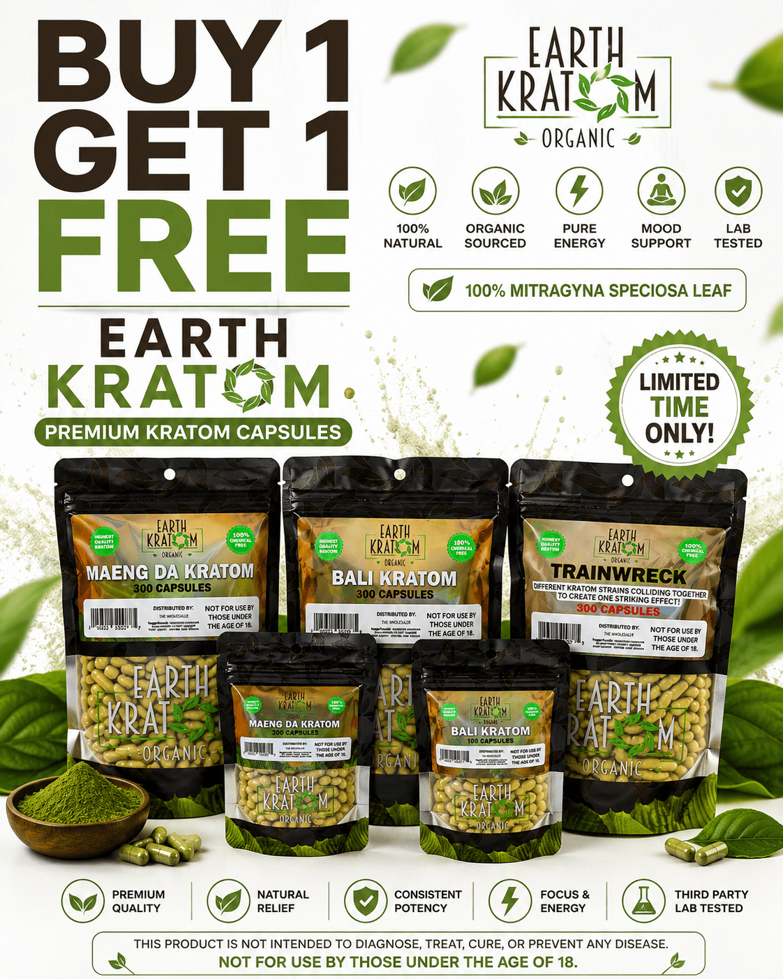 Earth Kratom | Capsules Earth Kratom | Capsules - Image 1