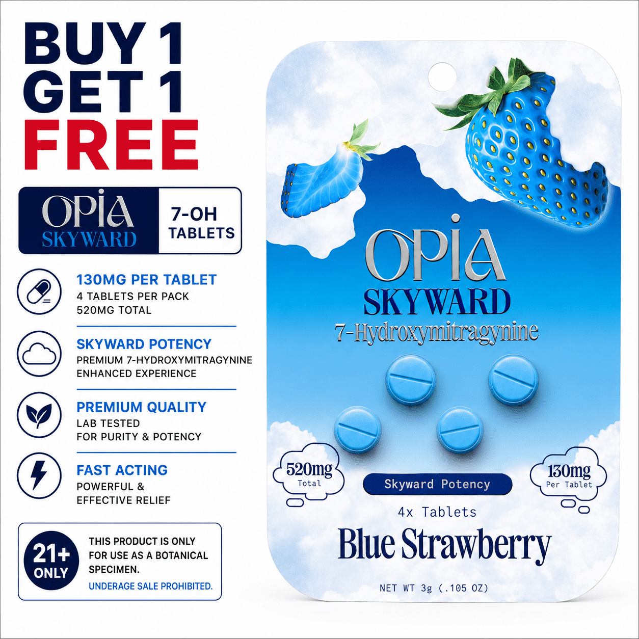 OPiA | Skyward 7OH | 4CT – 130MG Each | 520MG OPiA | Skyward 7OH | 4CT - 130MG Each | 520MG - Image 1