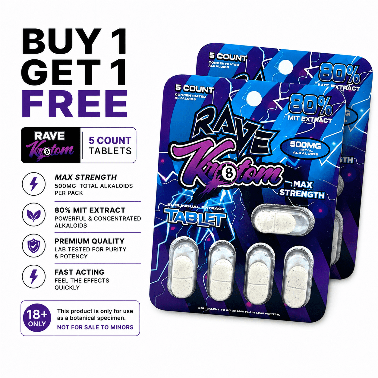 Rave Kratom | Tablets Rave Kratom | Tablets - Image 1