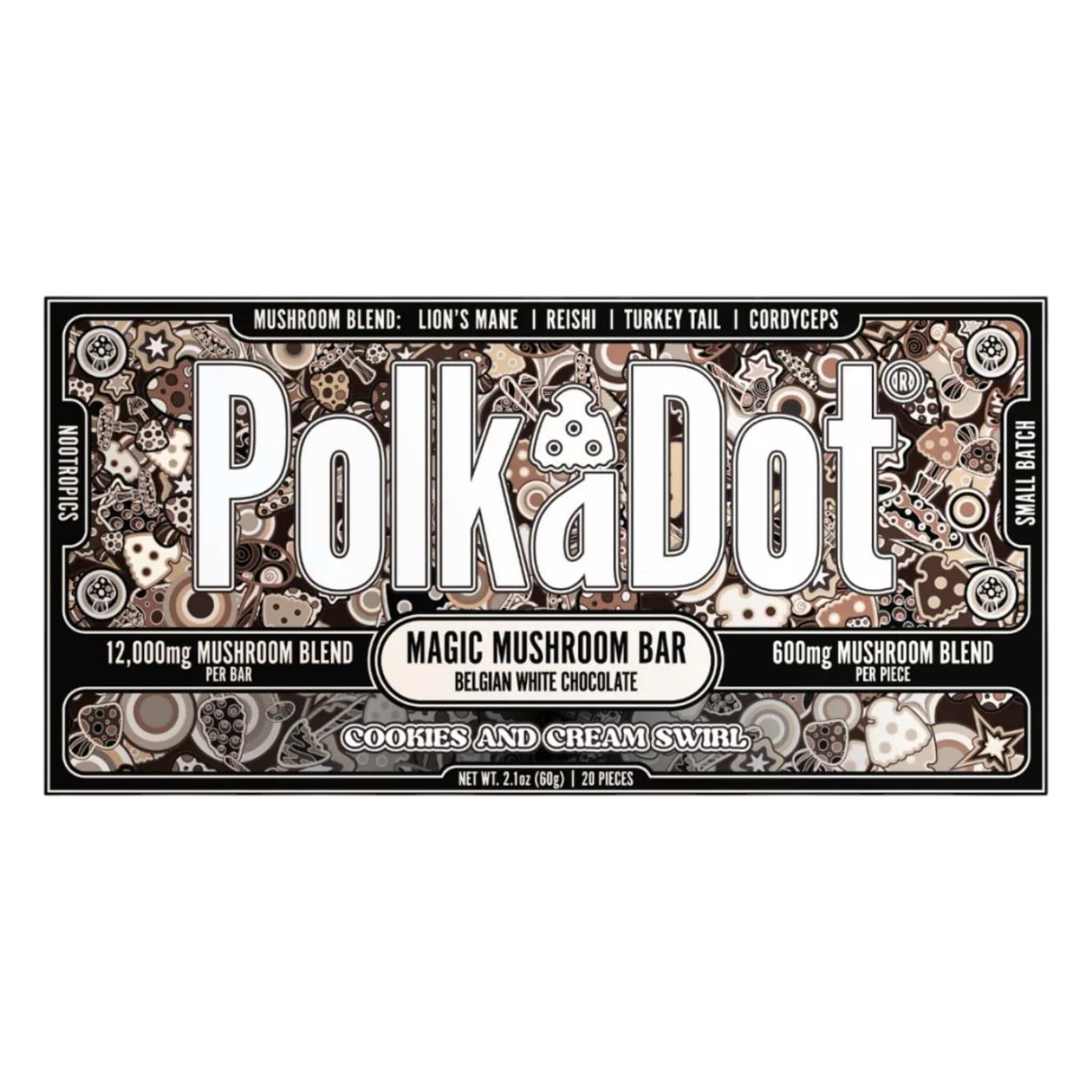 PolkaDot | Mushroom Belgian Chocolate Bar | 12,000mg PolkaDot | Mushroom Belgian Chocolate Bar | 12,000mg - Image 1