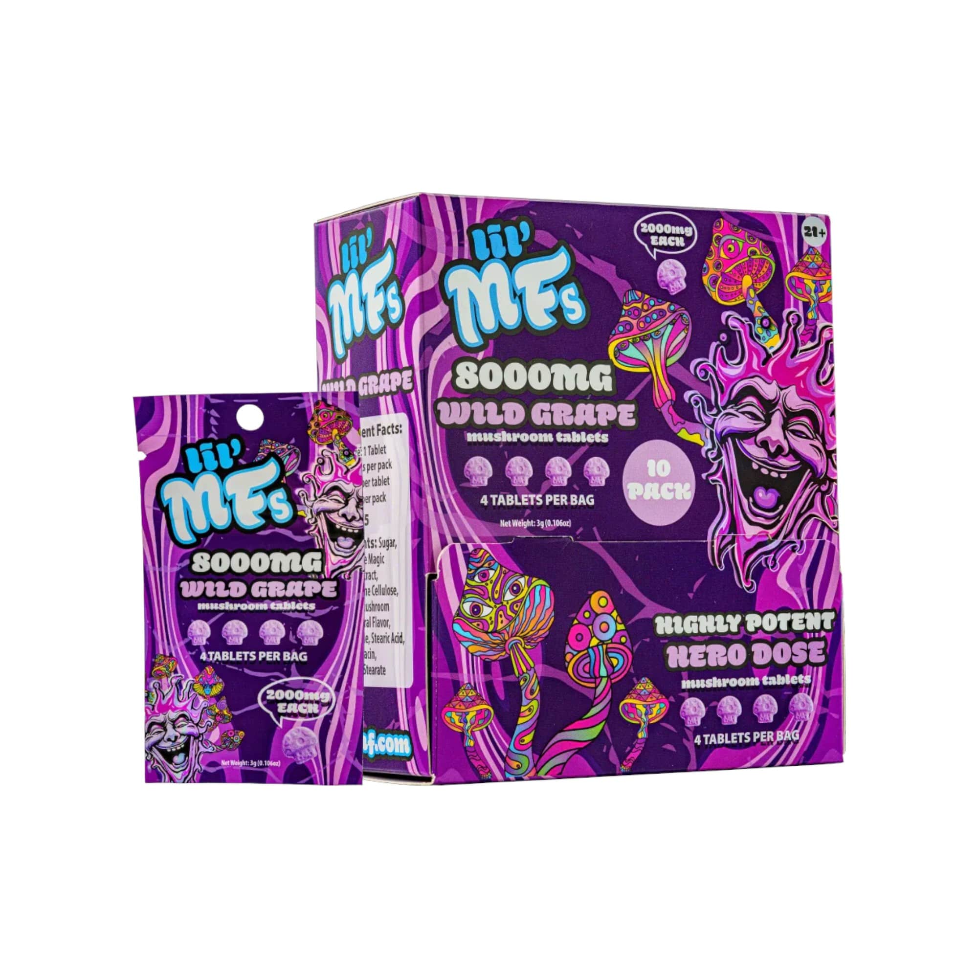 Lil MFs | Mushroom Tablets | 4CT Lil MFs | Mushroom Tablets | 4CT - Image 1
